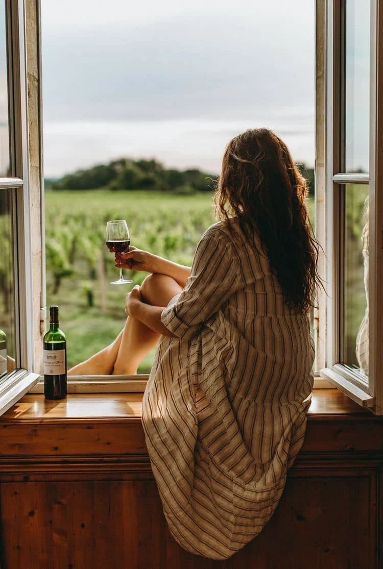 Degustazione di vino in vigna